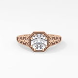 Princess Vintage Art Deco Lab Grown Diamond Engagement Ring
