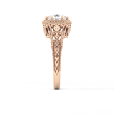 Princess Vintage Art Deco Lab Grown Diamond Engagement Ring