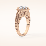 1.92 CT Round Shaped Solitaire Moissanite Engagement Ring