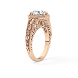 Princess Vintage Art Deco Lab Grown Diamond Engagement Ring