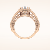1.92 CT Round Shaped Solitaire Moissanite Engagement Ring