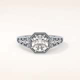 1.92 CT Round Shaped Solitaire Moissanite Engagement Ring