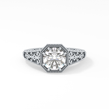Princess Vintage Art Deco Lab Grown Diamond Engagement Ring