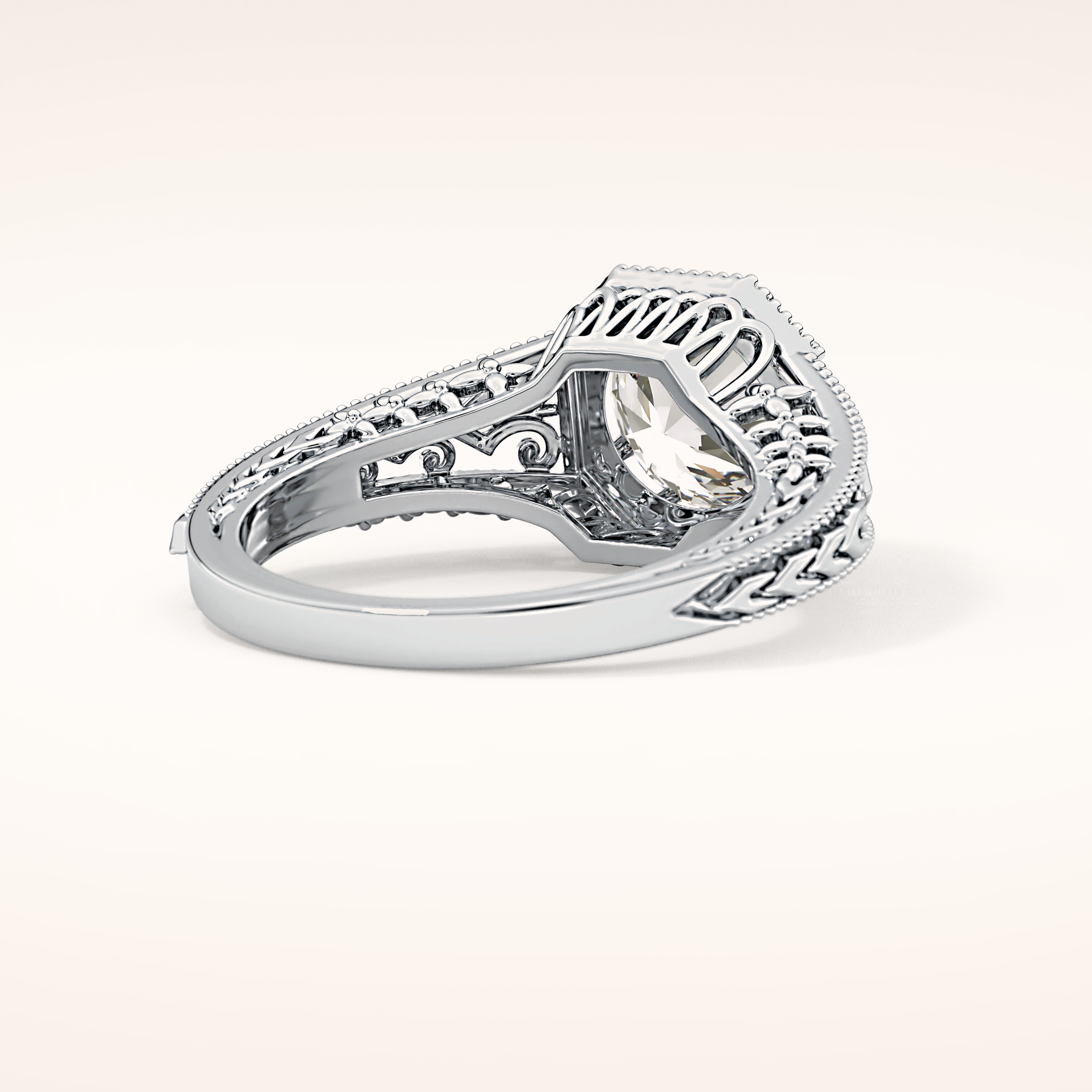 1.92 CT Round Shaped Solitaire Moissanite Engagement Ring