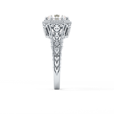 Princess Vintage Art Deco Lab Grown Diamond Engagement Ring