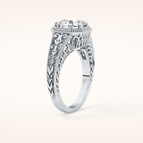 1.92 CT Round Shaped Solitaire Moissanite Engagement Ring