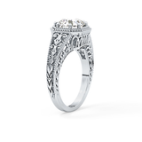 Princess Vintage Art Deco Lab Grown Diamond Engagement Ring
