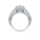 Princess Vintage Art Deco Lab Grown Diamond Engagement Ring