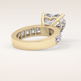 6.63 CT Heart Shaped Pave Moissanite Engagement Ring