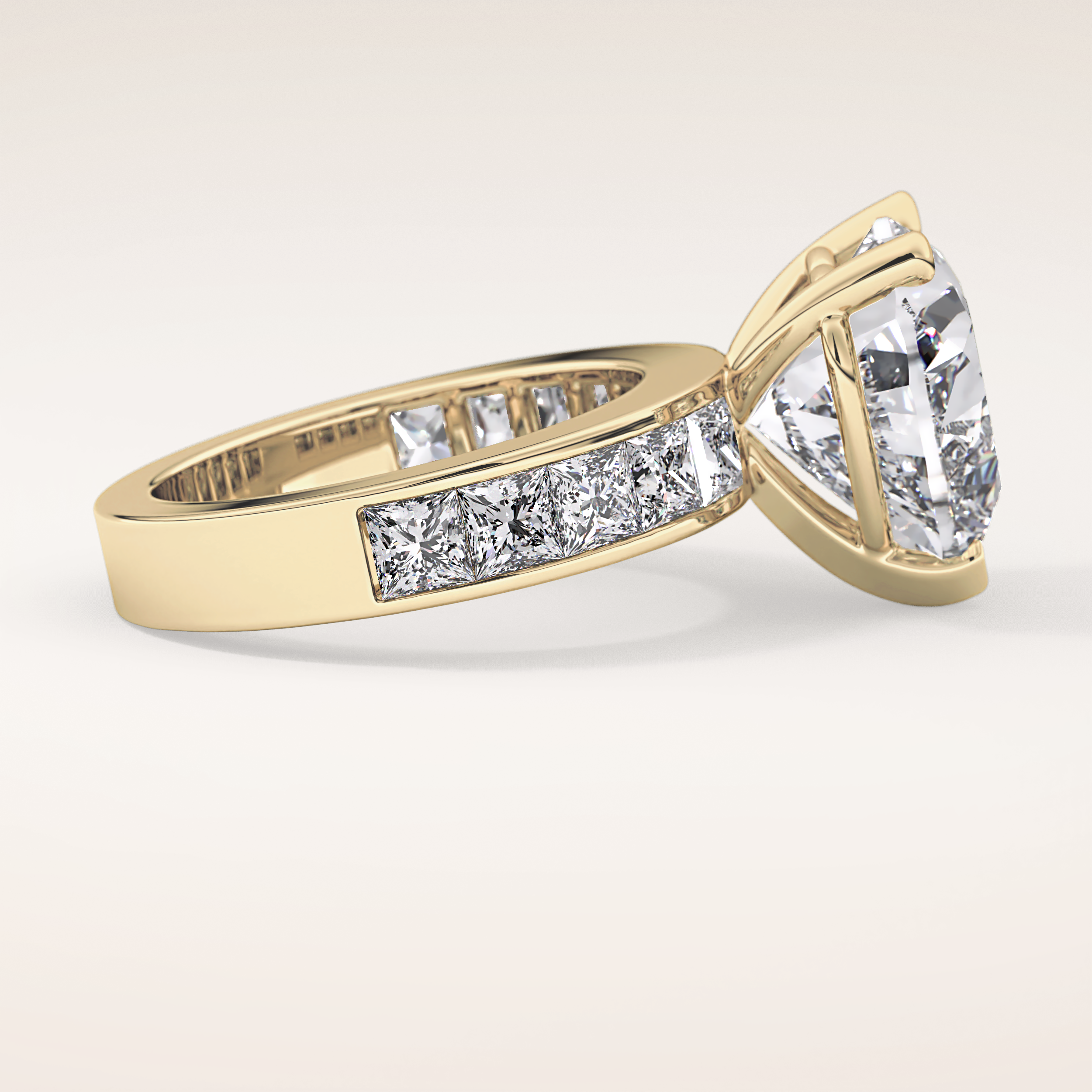 6.63 CT Heart Shaped Pave Moissanite Engagement Ring