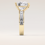 6.63 CT Heart Shaped Pave Moissanite Engagement Ring