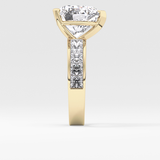 Heart Channel Pave Lab Grown Diamond Engagement Ring