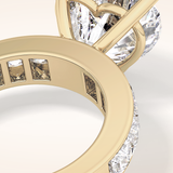6.63 CT Heart Shaped Pave Moissanite Engagement Ring
