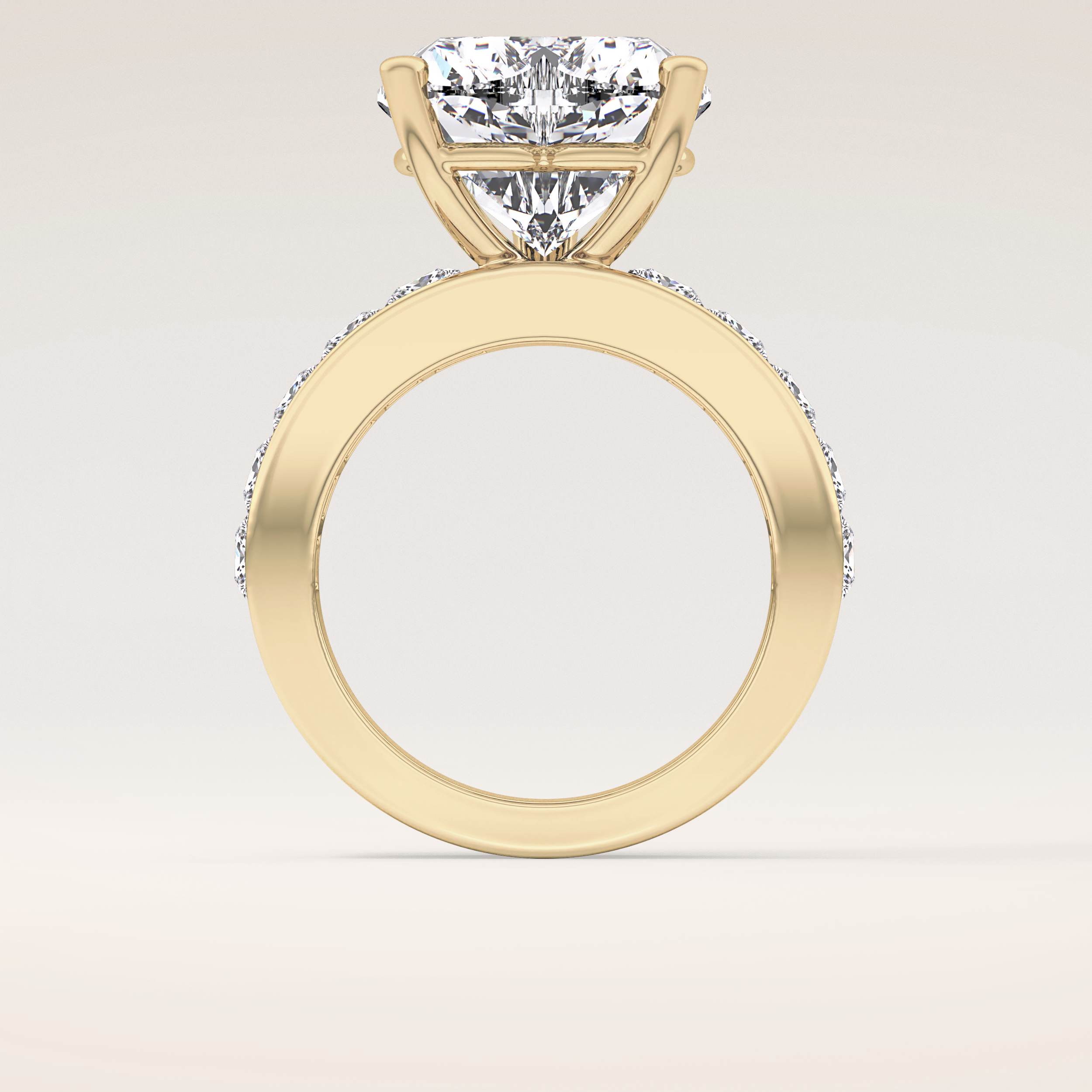 6.63 CT Heart Shaped Pave Moissanite Engagement Ring