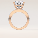 6.63 CT Heart Shaped Pave Moissanite Engagement Ring