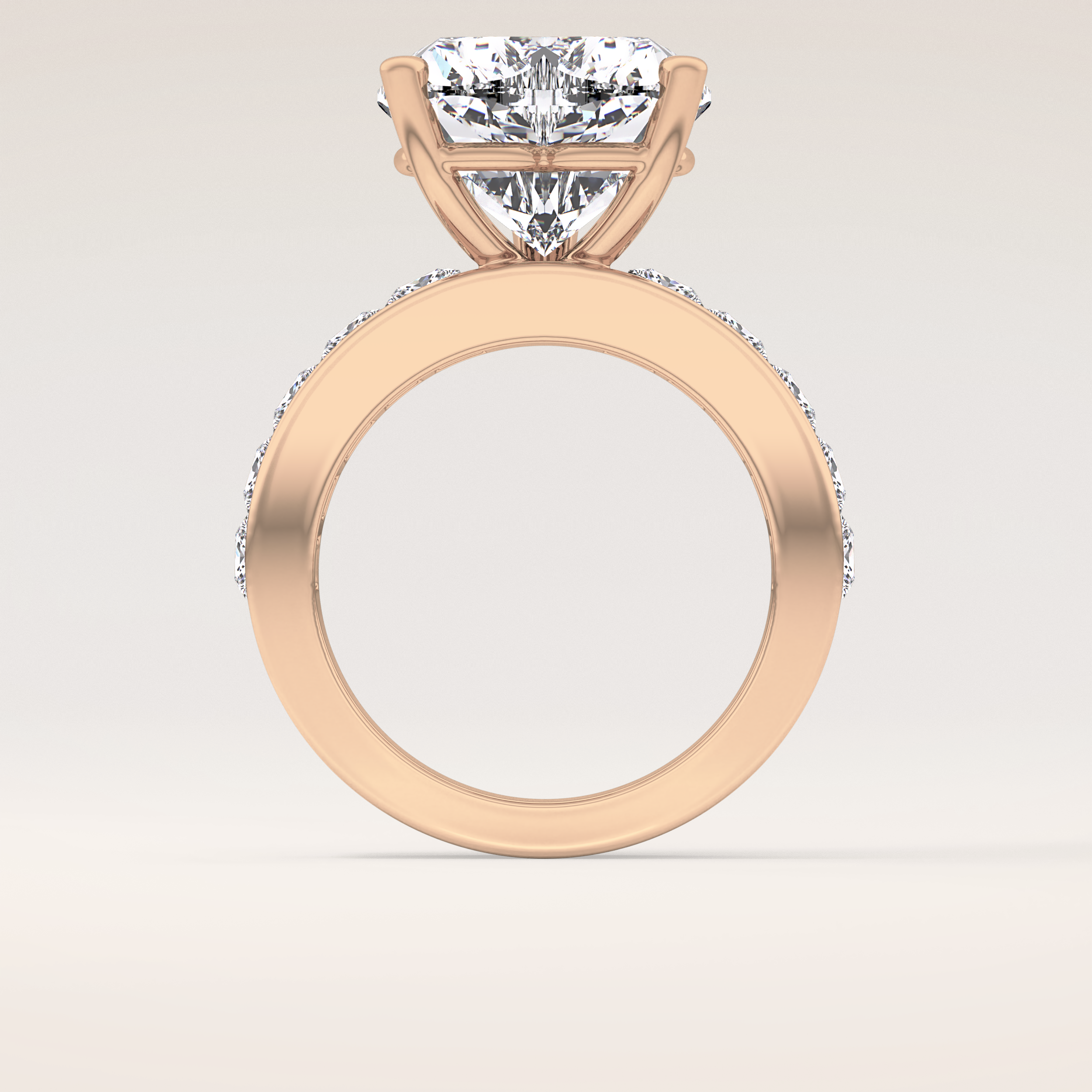 6.63 CT Heart Shaped Pave Moissanite Engagement Ring