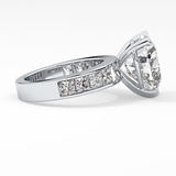 Heart Channel Pave Lab Grown Diamond Engagement Ring