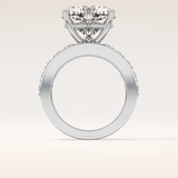 6.63 CT Heart Shaped Pave Moissanite Engagement Ring