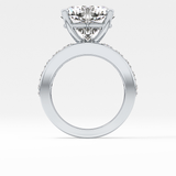 Heart Channel Pave Lab Grown Diamond Engagement Ring
