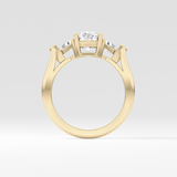 Cushion Three Stone Lab Grown Diamond Engagement Ring
