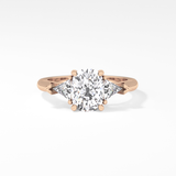 Cushion Three Stone Lab Grown Diamond Engagement Ring