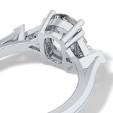 Cushion Three Stone Lab Grown Diamond Engagement Ring