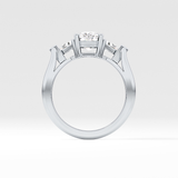 Cushion Three Stone Lab Grown Diamond Engagement Ring