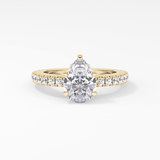 Pear Pave Lab Grown Diamond Engagement Ring