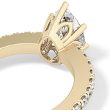 Pear Pave Lab Grown Diamond Engagement Ring
