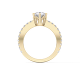 Pear Pave Lab Grown Diamond Engagement Ring