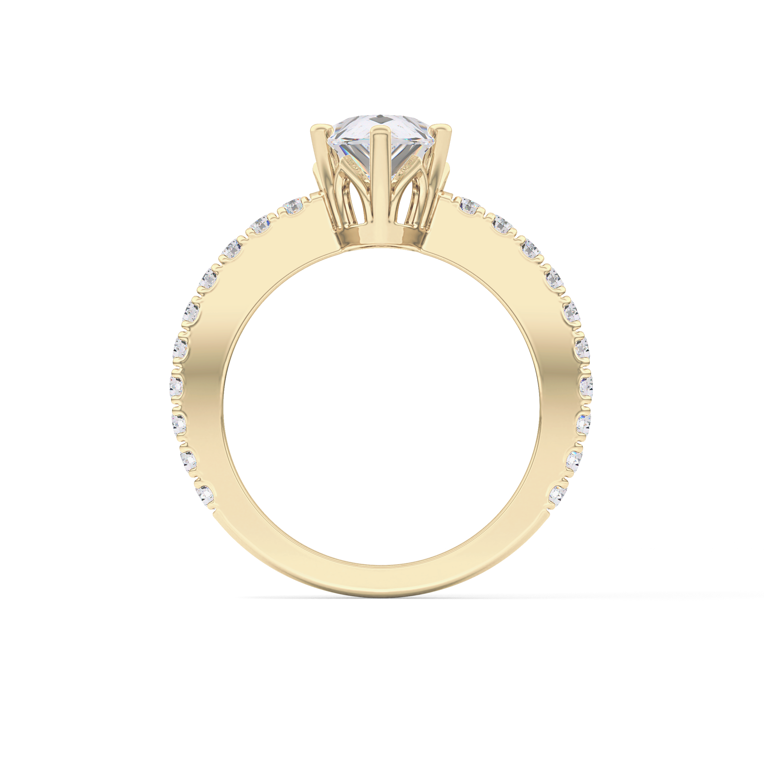 Pear Pave Lab Grown Diamond Engagement Ring