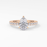 Pear Pave Lab Grown Diamond Engagement Ring