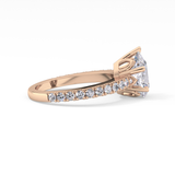 Pear Pave Lab Grown Diamond Engagement Ring