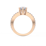 Pear Pave Lab Grown Diamond Engagement Ring