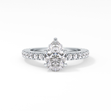 Pear Pave Lab Grown Diamond Engagement Ring