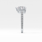 Pear Pave Lab Grown Diamond Engagement Ring