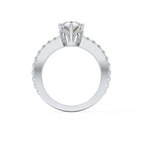 Pear Pave Lab Grown Diamond Engagement Ring