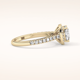 0.31 TCW Round Shaped Moissanite Half Eternity Wedding Band
