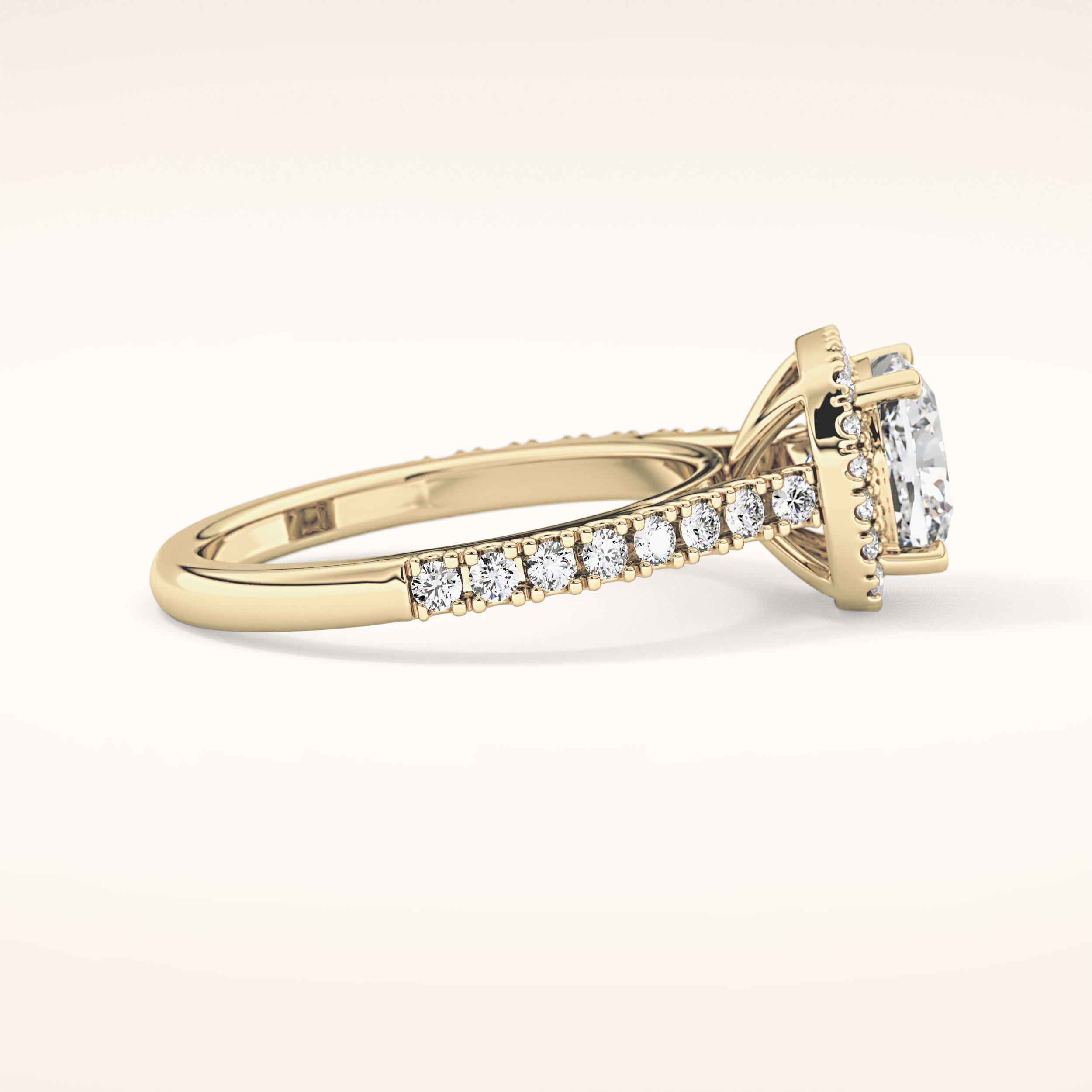 0.31 TCW Round Shaped Moissanite Half Eternity Wedding Band