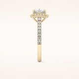 0.31 TCW Round Shaped Moissanite Half Eternity Wedding Band