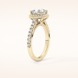 0.31 TCW Round Shaped Moissanite Half Eternity Wedding Band