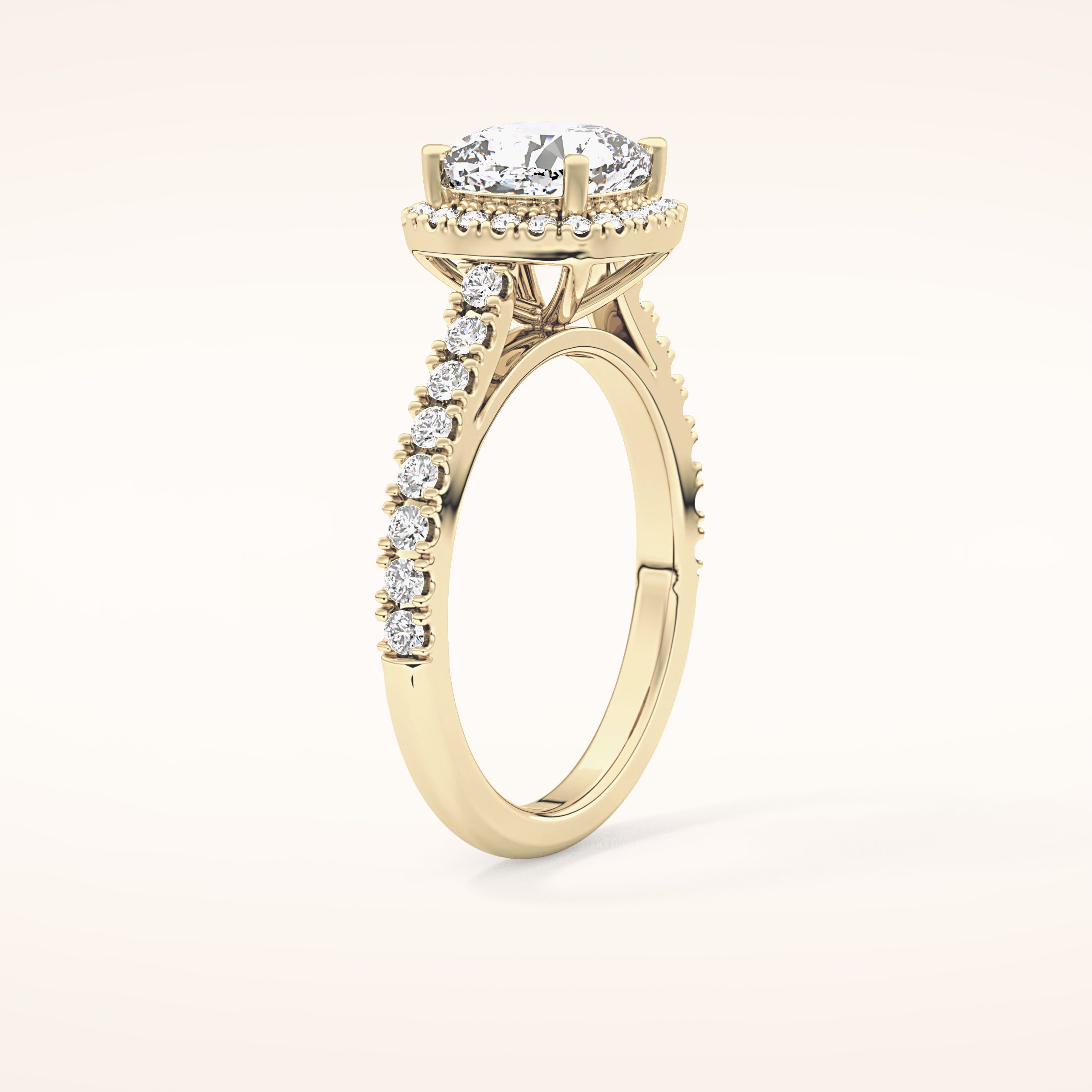 0.31 TCW Round Shaped Moissanite Half Eternity Wedding Band