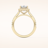 0.31 TCW Round Shaped Moissanite Half Eternity Wedding Band
