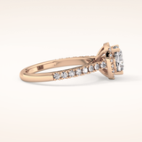 0.31 TCW Round Shaped Moissanite Half Eternity Wedding Band