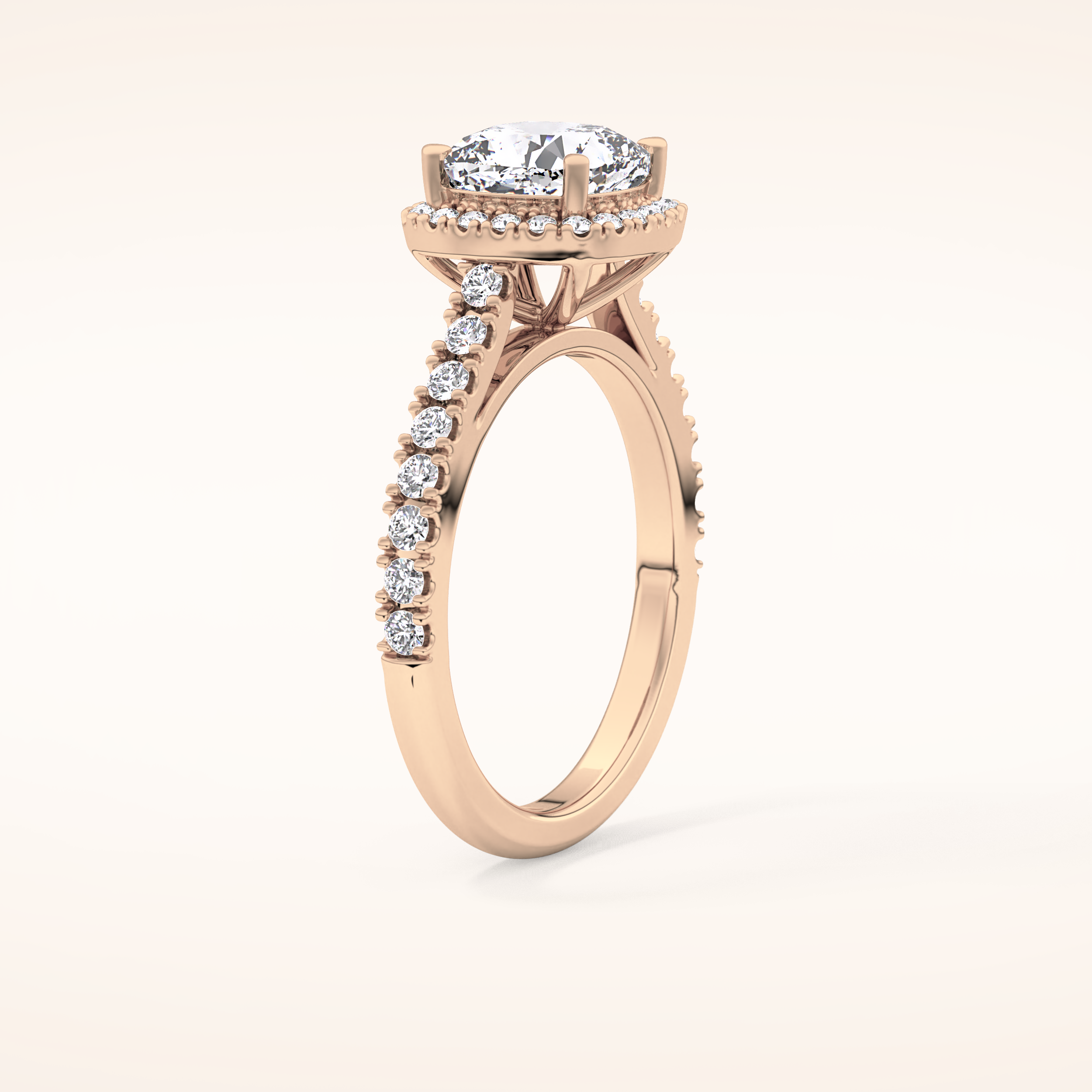 0.31 TCW Round Shaped Moissanite Half Eternity Wedding Band