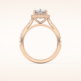0.31 TCW Round Shaped Moissanite Half Eternity Wedding Band