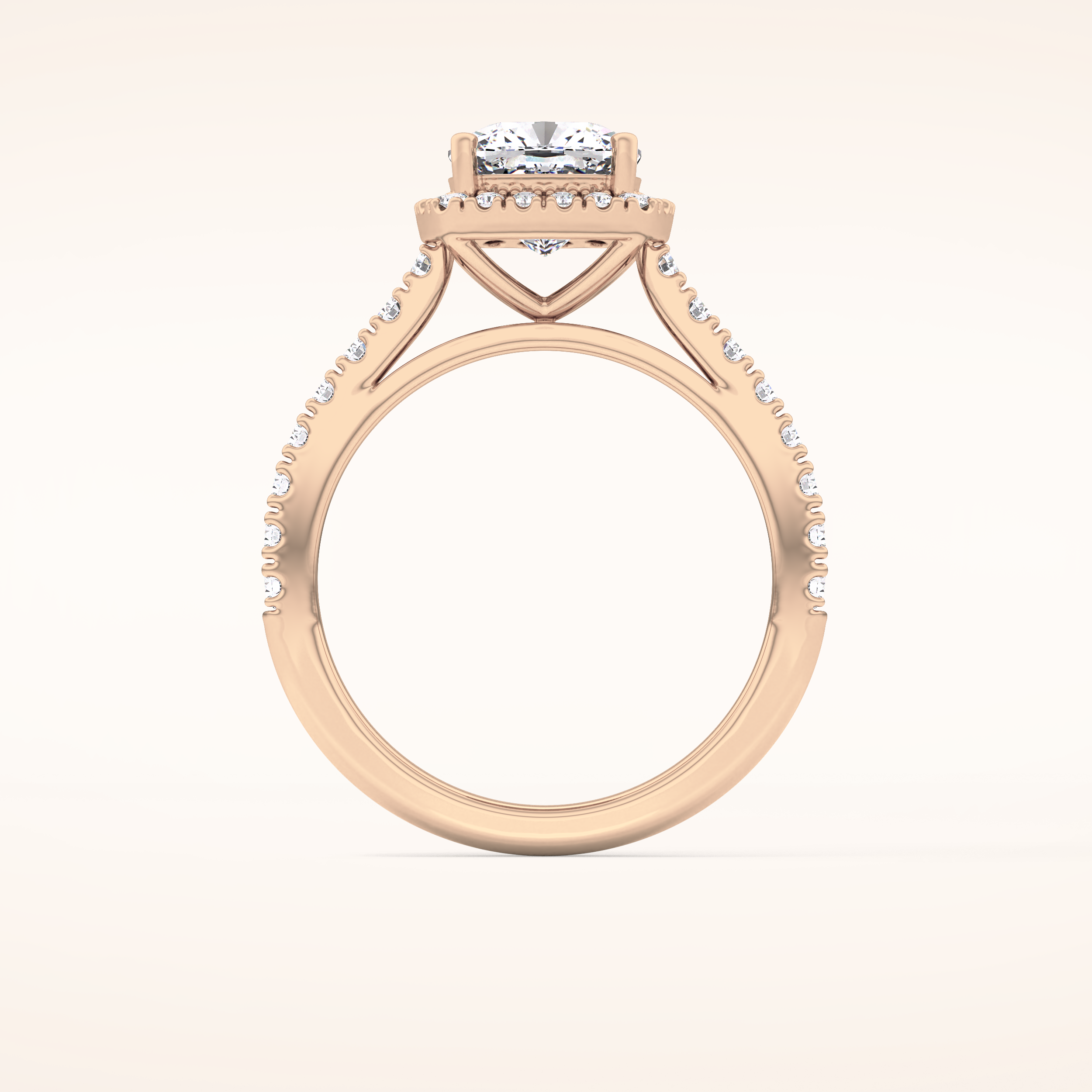 0.31 TCW Round Shaped Moissanite Half Eternity Wedding Band