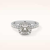 0.31 TCW Round Shaped Moissanite Half Eternity Wedding Band