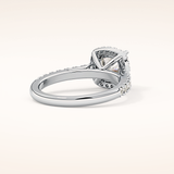0.31 TCW Round Shaped Moissanite Half Eternity Wedding Band