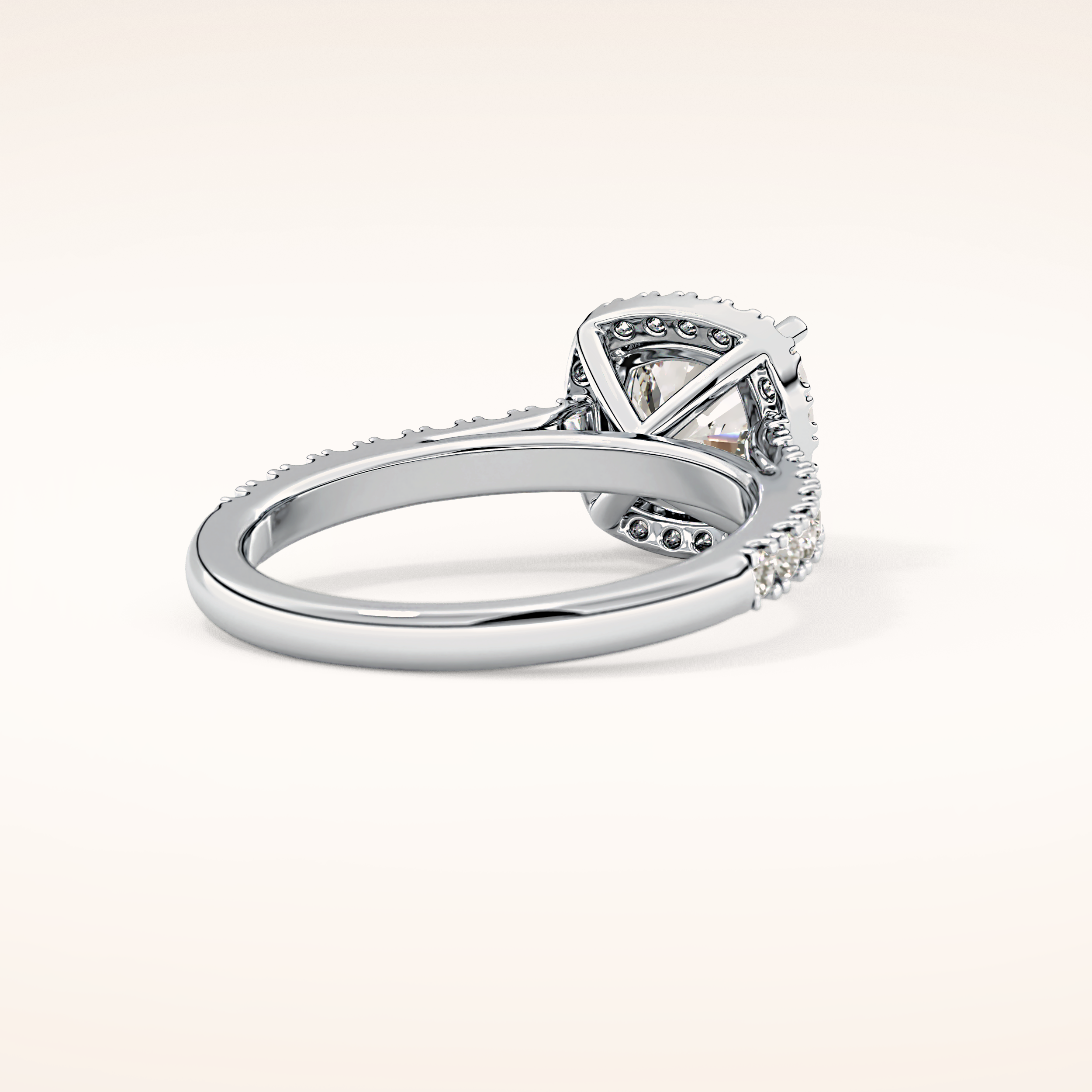 0.31 TCW Round Shaped Moissanite Half Eternity Wedding Band